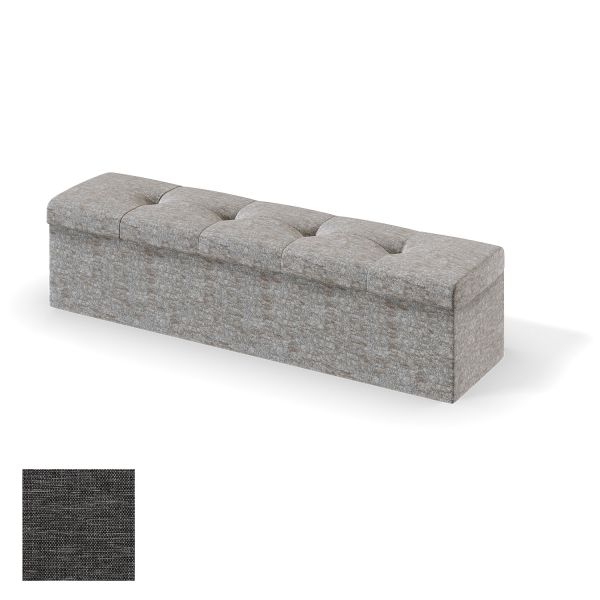 Storage box for continental bed RED/BLACK ULVASEN MANGO 180cm, dark grey