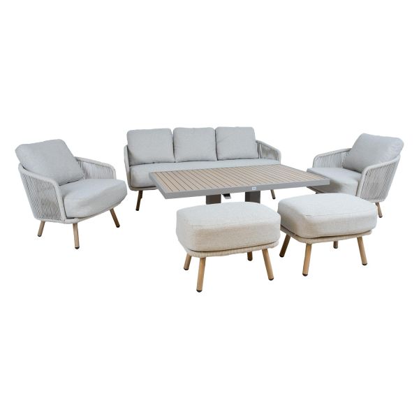 Garden furniture set MALISE 6-parts, beige