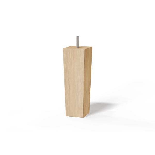 Wooden leg conical H18cm, 4pcs, oiled oak