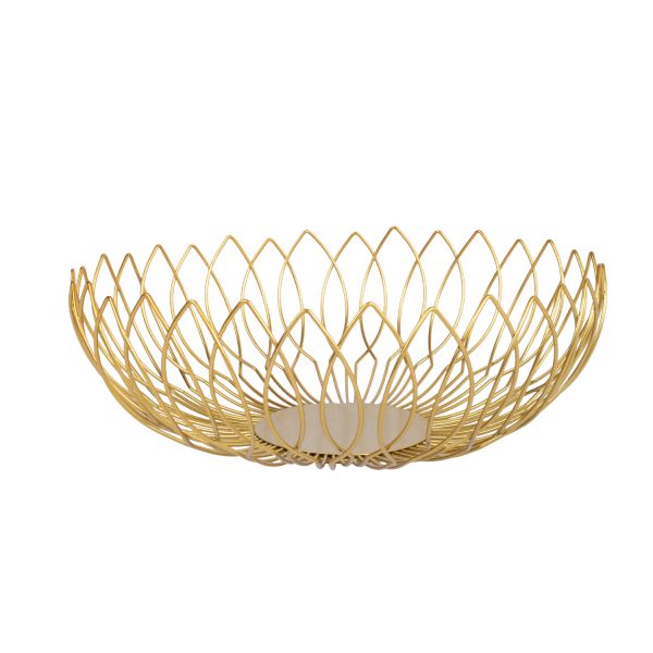 Candleholder NISSA D26xH9cm, golden