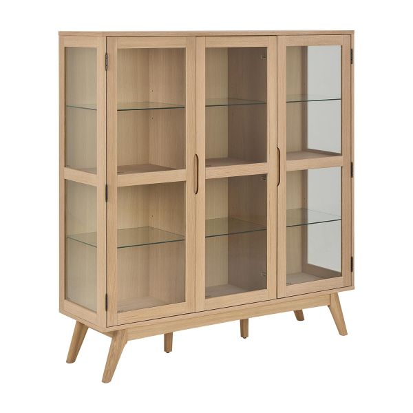 Vitriinkapp MARTE 140x40xH148cm, hele tamm