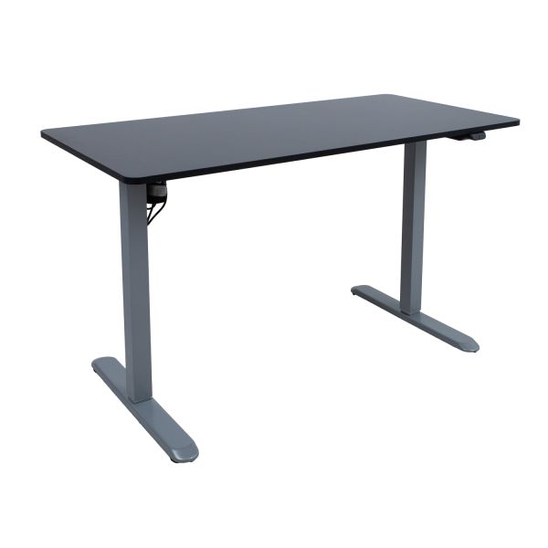 Töölaud ERGO LIGHT 1-mootoriga 120x60xH73-118cm, must/hõbehall
