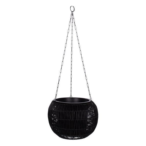 Lilleampel WICKER D32xH22cm, must