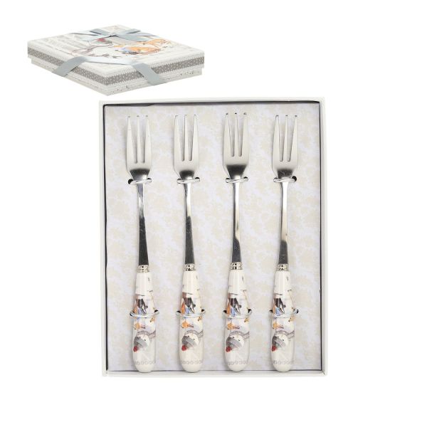 Kahvlid MIA SNOW 4tk 15cm kinkekarbis