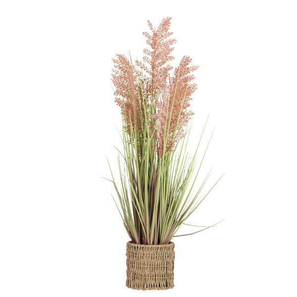 Artificial plant IN GARDEN H87cm, orange sorghum, grass with pot