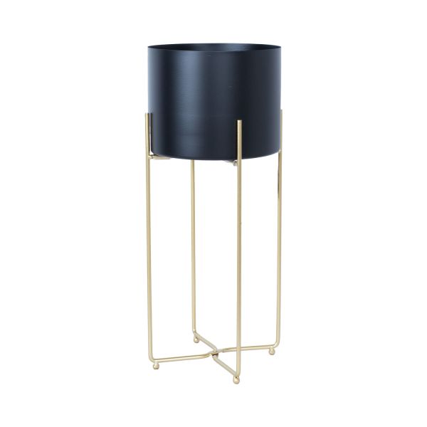 Flowerstand DEIA BLACK L 24,5x23,5xH57cm, black/golden