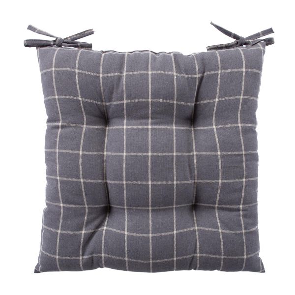 Cushion for chair LINEN 40x40cm, gray square
