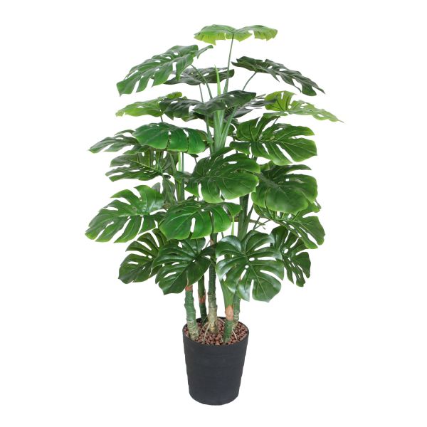 Искусственное дерево MONSTERA H120см, чёрный горшок