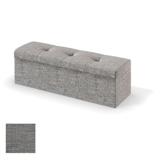 Storage box for continental bed RED/BLACK ULVASEN MANGO 150cm, light grey