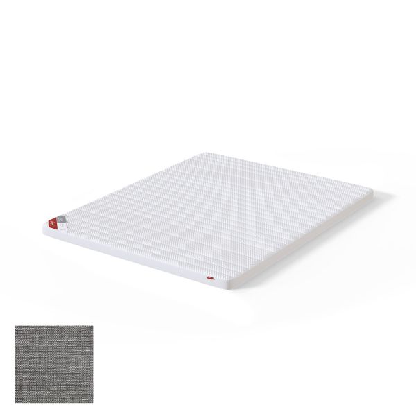 Top mattress TOP LATEX LUX MANGO 140x200cm, light grey