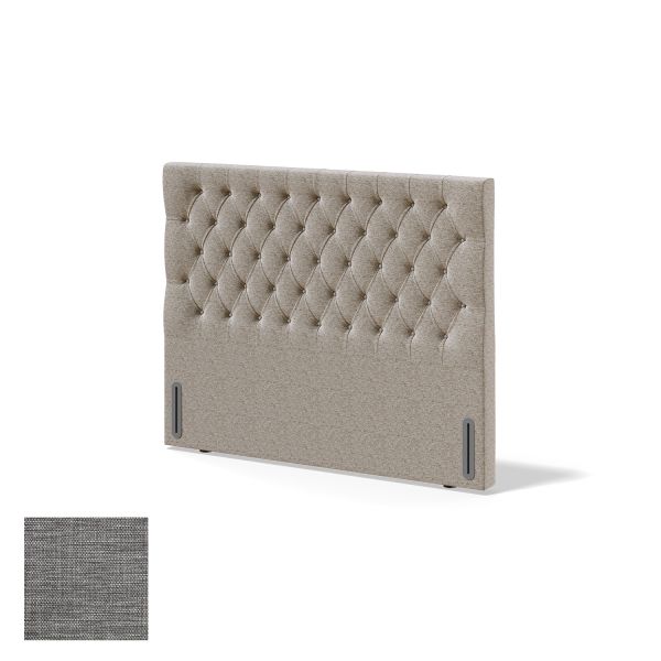 Headboard RED/BLACK SOLHALL MANGO 120cm, light grey