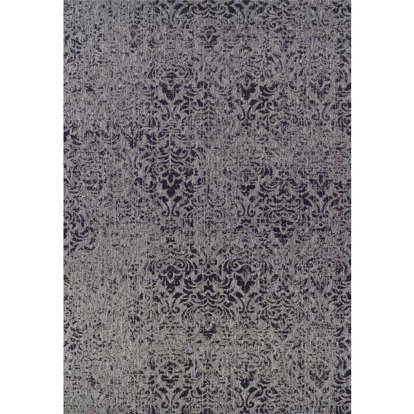 Коврик DAWN FOAM DOOR-8 50x80см, чёрный/серый