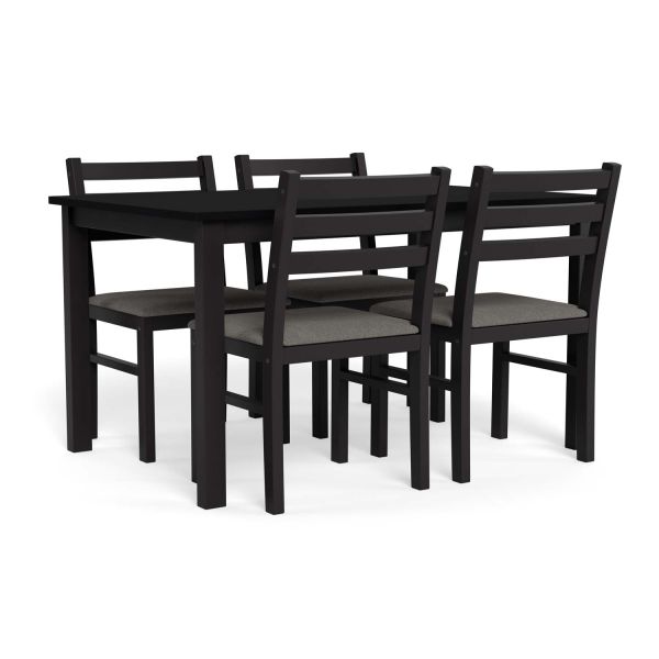 Dining table set ALICANTE 110x70xH74,5cm, black