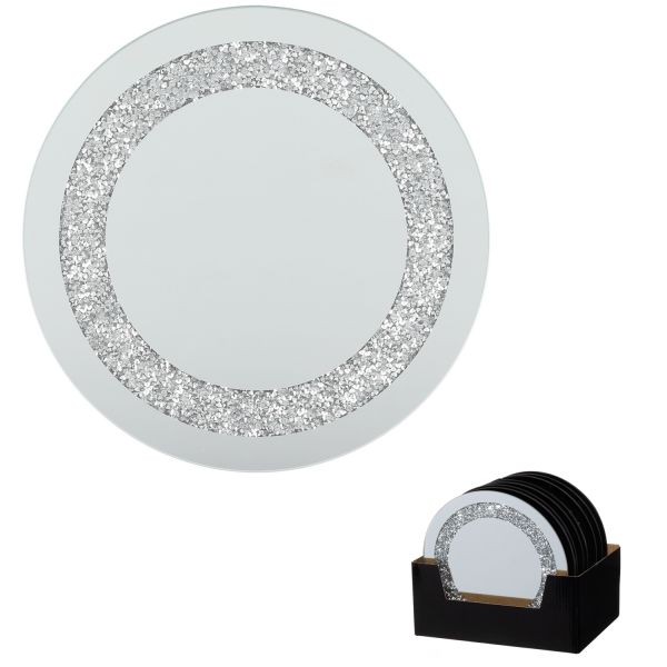 Peegel-alus BLING D20cm, kivikestega