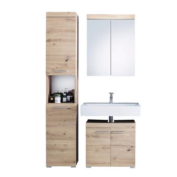 Vannitoamööbli komplekt AMANDA kapiga, metsik tamm