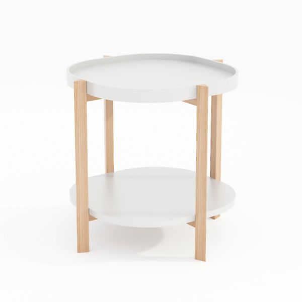 Приставной столик NORAH 50x50xH55cm, белый