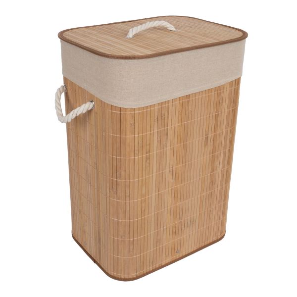 Корзина для белья MAX BAMBOO 40x30xH57см, с крышкой