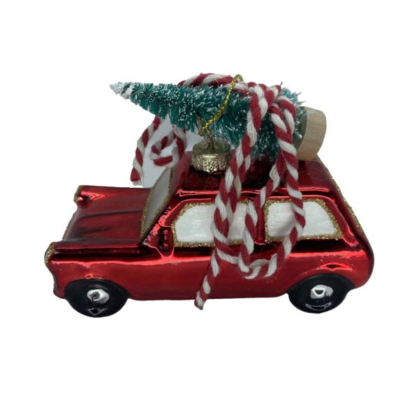 Рождественское украшение JOY CAR 10см, стекло