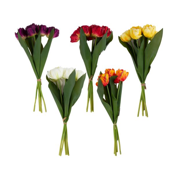 Kunstlill FLOWERLY kimp 5-ne, tulbid, mix