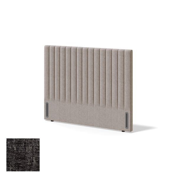 Headboard RED/BLACK NEW YORK AVOLA 140cm, dark grey