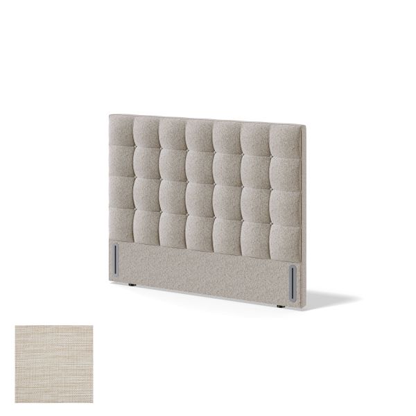 Headboard RED/BLACK BLOCKELIS MANGO 140cm, light beige