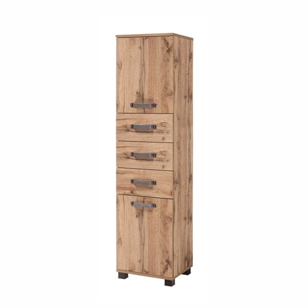 Высокий шкаф в ванную MILAN 40x32xH164см, дуб