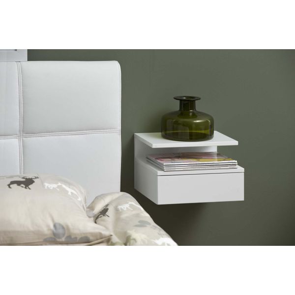 Bedside table ASHLAN 35x32xH22,5cm, white