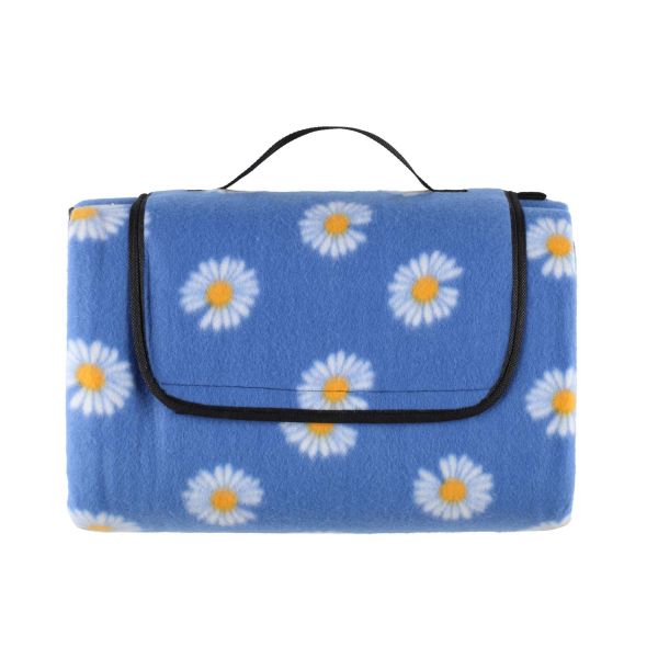 Piknikutekk 4Living DAISY 130x150cm, sinine/karikakrad