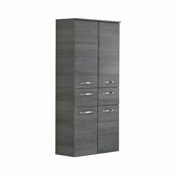 Высокий шкаф в ванную 328, 60x33xH141см, серый