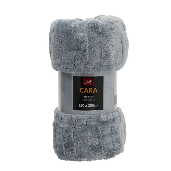 Плед CARA 150x200см, голубовато-серый