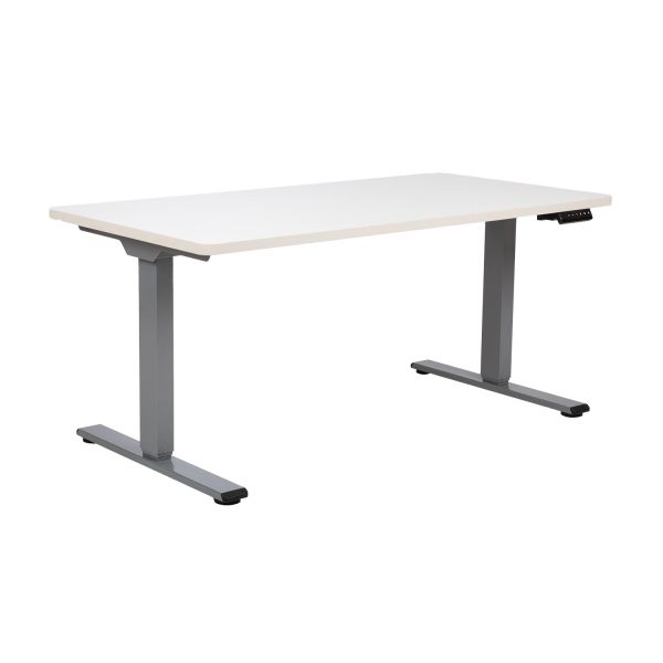 Töölaud ERGO PRO 2-mootoriga 140x70xH60-125cm, valge/hall