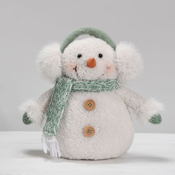 Decoration FUN EKE H26cm, snowman, green