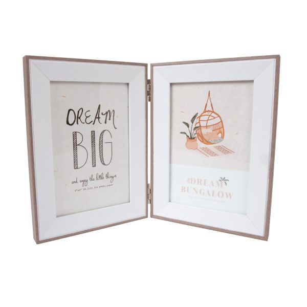 Photo frame 2x BOOK, 13x18cm, dark