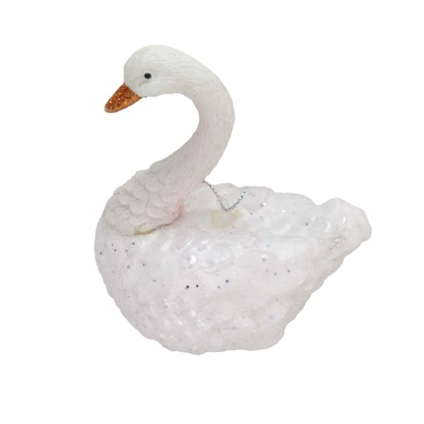 Рождественское украшение JOY SWAN 10,5 см, стекло