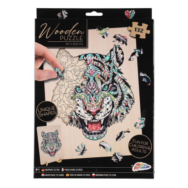 Grafix Wooden Puzzle Tiger