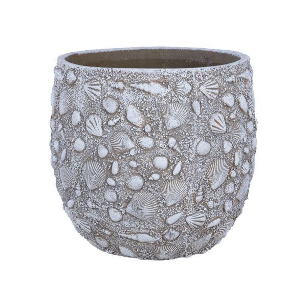 Plant holder SUNNY SHELL D35.5xH33cm beige