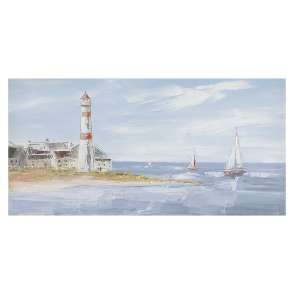 Oil painting 60x120cm, lighthouse