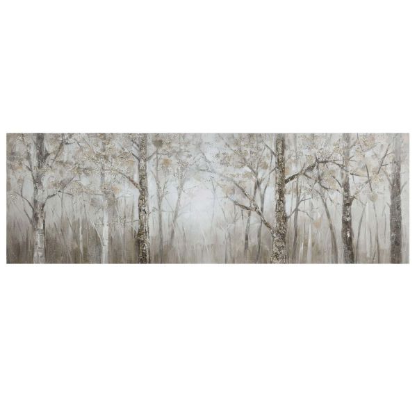 Oil painting 50x150cm, forest