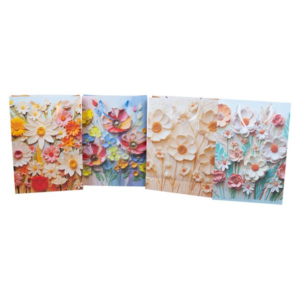 Gift bag DAISY L, 31x43x12cm, mix