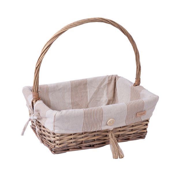 Basket WILLI STRIPE 37x28xH15/39cm