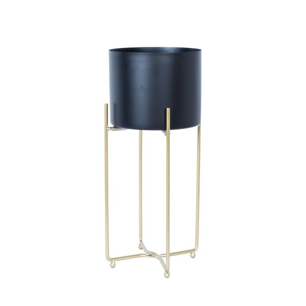 Flowerstand DEIA BLACK M  21,5x20,5xH47cm, black/golden