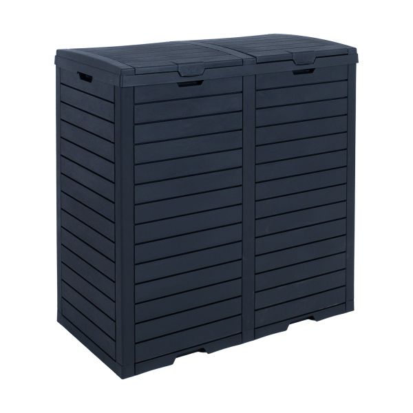 Prügikast GALA 78x41xH86cm/230L, must plastik