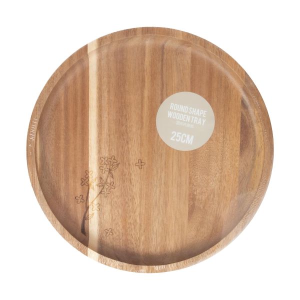 Поднос ETNO WOOD D25см, акация