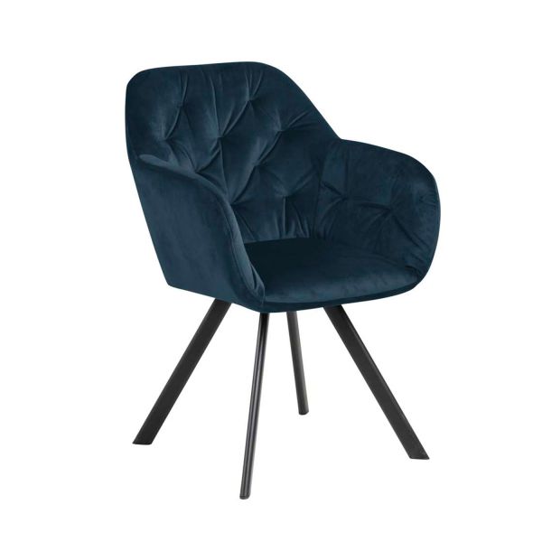 Chair LOLA swivel, navy blue