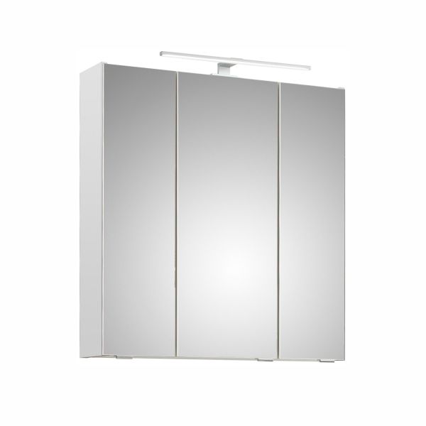 Зеркальный шкаф с LED-светильником 30-I, 65x16xH70см, белый глянцевый