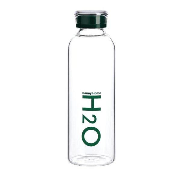 Joogipudel GLASS H2O H22.4cm 750ml klaasist, roheline