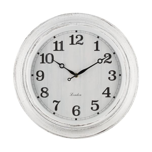 Wall clock BRIGHTON D40cm, white, silent