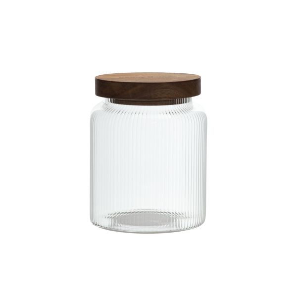 Klaaspurk JAROLD D9xH11cm 700ml puidust kaanega