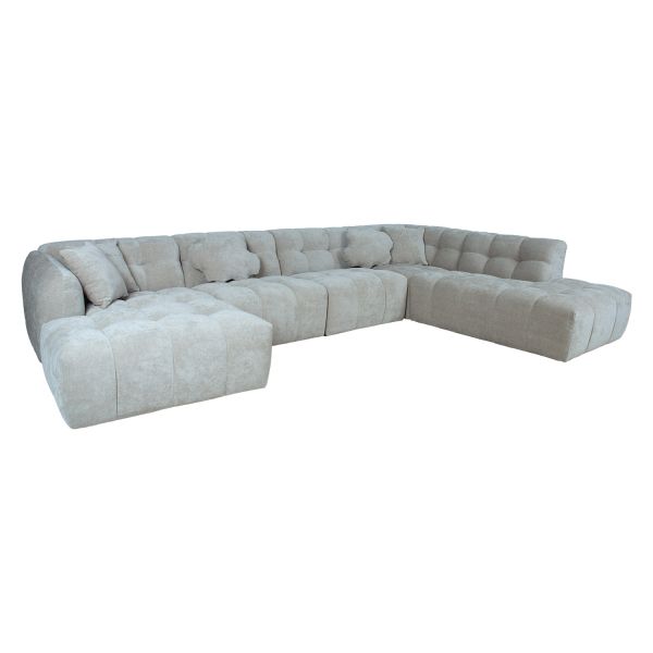 Corner sofa FORTE U-shape RC, beige