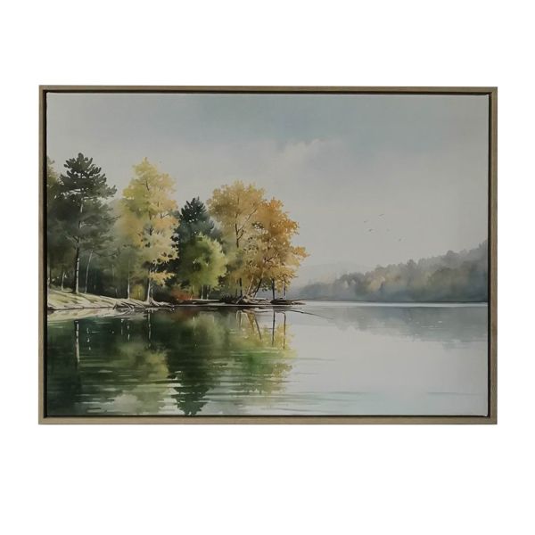 Холст с рамой WALLY 45x60см, лес у озера